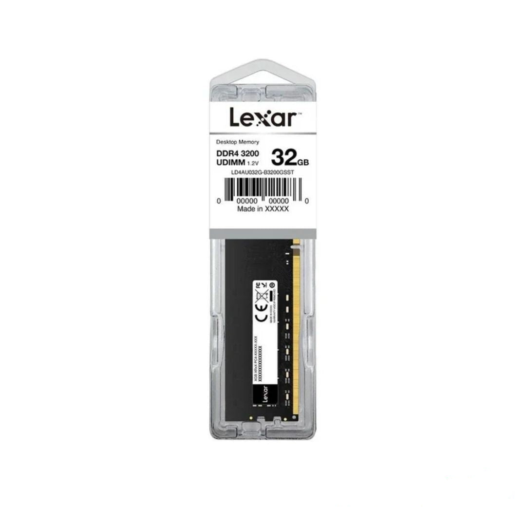 ذاكرة سطح مكتب Lexar 32GB (32x1) 3200 DDR4 - أسود