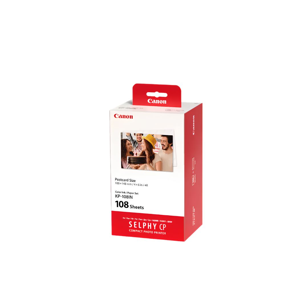 Canon KP-108IN Color Ink & Paper Set - 108 Sheets 4x6 for SELPHY CP Series