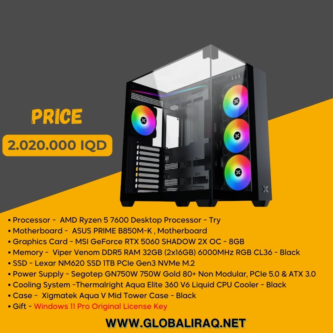 Pc Build AMD Ryzen 5 7600, RTX 5060 8GB