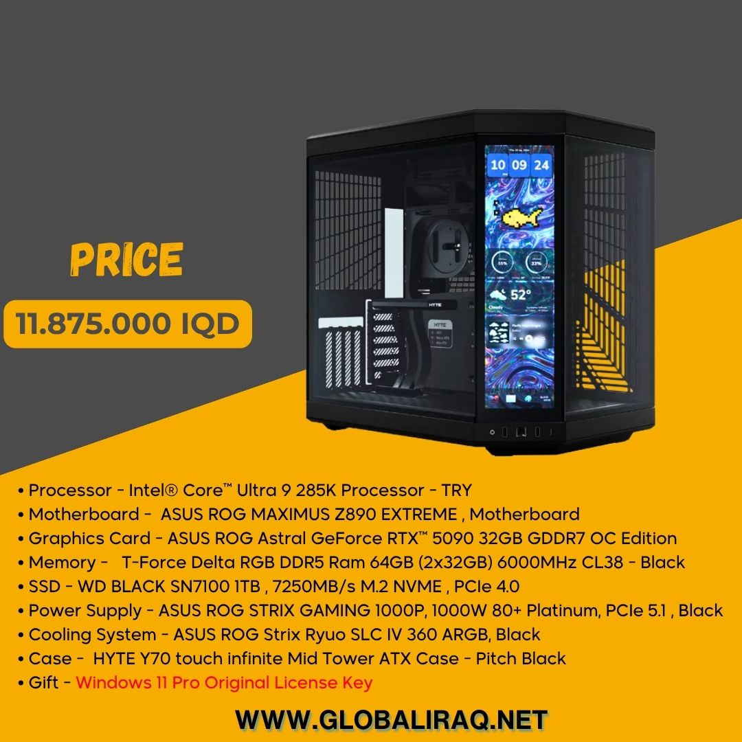 بناء جهاز كمبيوتر شخصي مع معالج Intel Ultra 9 285K وبطاقة RTX 5090 سعة 32 جيجابايت