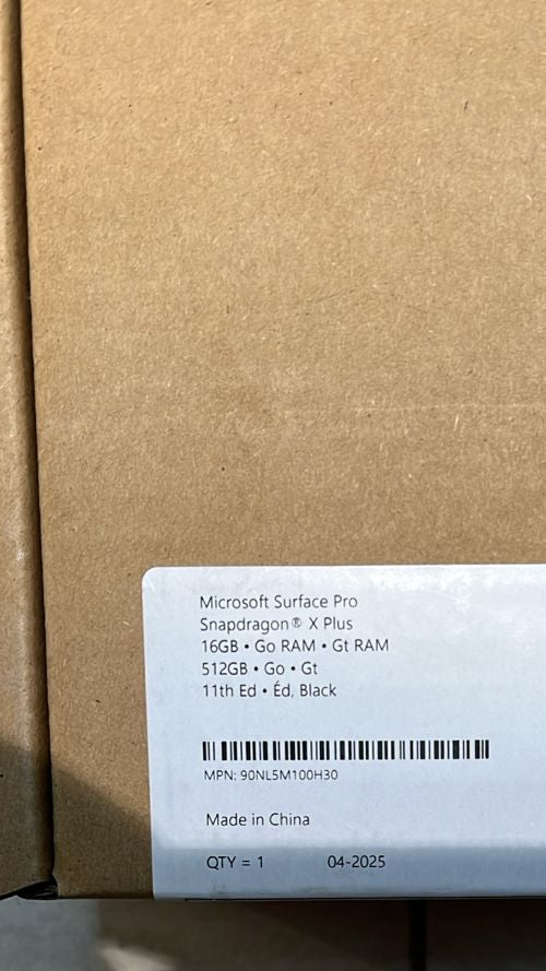 Microsoft Surface Pro 11 - ZIL-00025/ZHY-00019, Snapdragon X Plus, RAM 16GB, SSD 512GB, Qualcomm Adreno, 13 inch OLED (2880 x 1920), Black