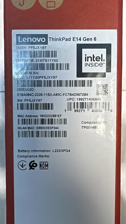 لينوفو ثينك باد E14 (1Y00)، معالج إنتل كور ألترا 7-155H، ذاكرة وصول عشوائي 16 جيجابايت، قرص صلب SSD سعة 512 جيجابايت، معالج رسومات إنتل، شاشة 14.0 بوصة IPS WUXGA 60 هرتز، أسود