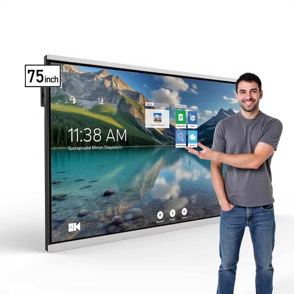 Luminex 75-Inch 4K UHD & AI Built-in Camera Smart Interactive Whiteboard, Android 13.0