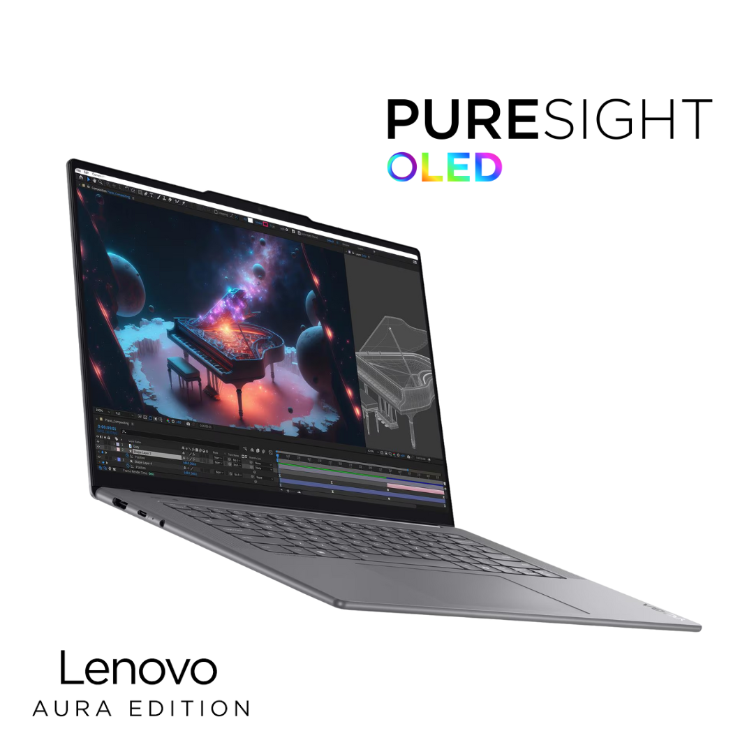 Lenovo Yoga Slim 7 15ILL9 - (6LAX) Aura Edition, Intel Ultra 7-258V, RAM 32GB, SSD 1TB, Integrated Intel Arc, 15.3 Inch 2.8K WQXGA+ (2880x1800) OLED 120Hz, Luna Grey