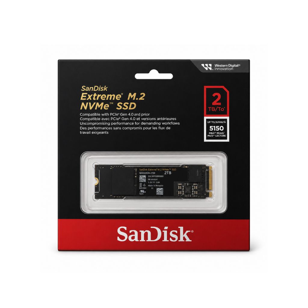 SanDisk Extreme 2TB NVMe SSD - M.2 2280 PCIe Gen 4
