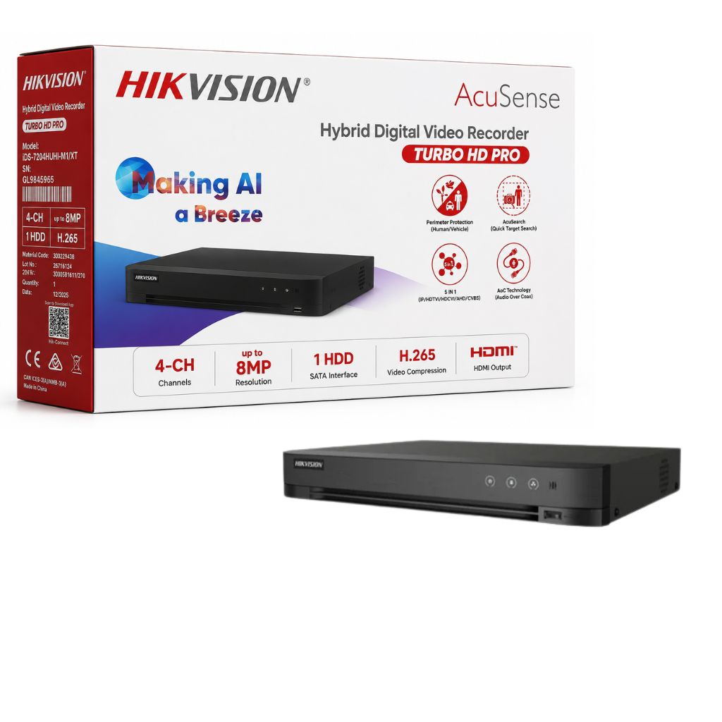 HIKVISION DVR 4-قنوات 8 ميجابكسل IDS-7204HUHI-M1/XT (STD)