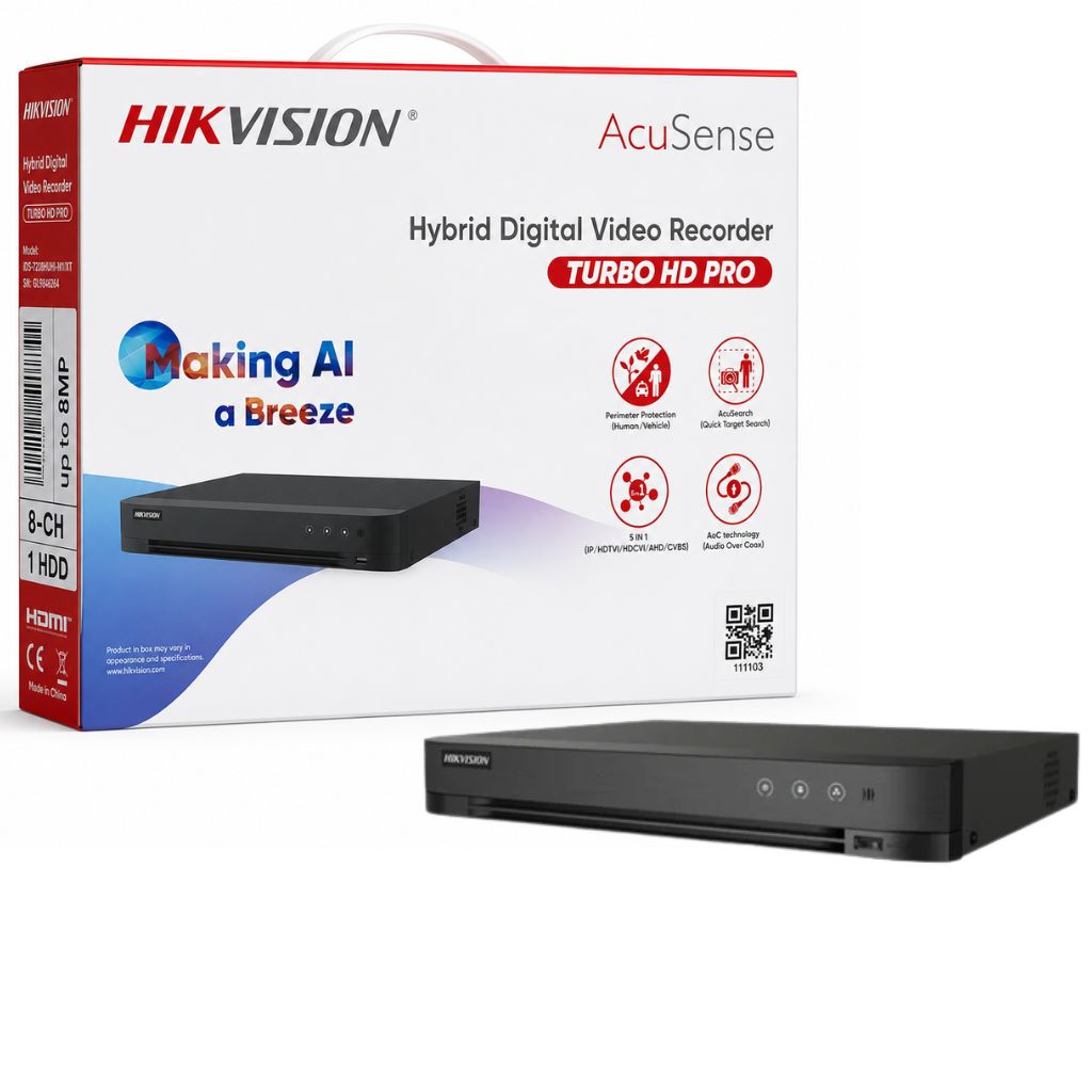 جهاز تسجيل الفيديو الرقمي HIKVISION 8 قنوات 8 ميجابكسل IDS-7208HUHI-M1
