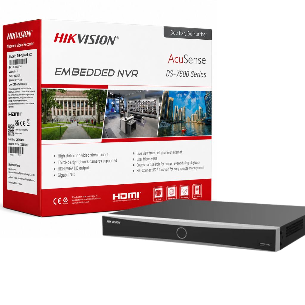 جهاز تسجيل فيديو NVR بدقة 4K من سلسلة AcuSense طراز K بسعة 16 قناة من Hikvision DS-7616NXI-K2(E) 1U