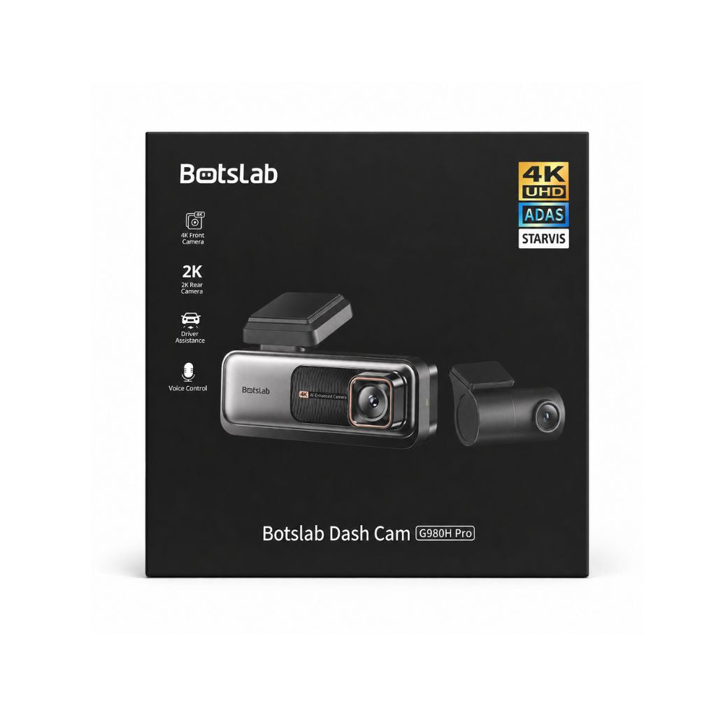 Botslab G980H Pro 2-Channel Dash Cam — 4K Front + 2K Rear