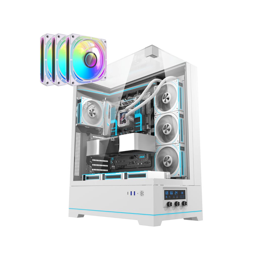 DarkFlash DY450L Pro Mid Tower Case - White