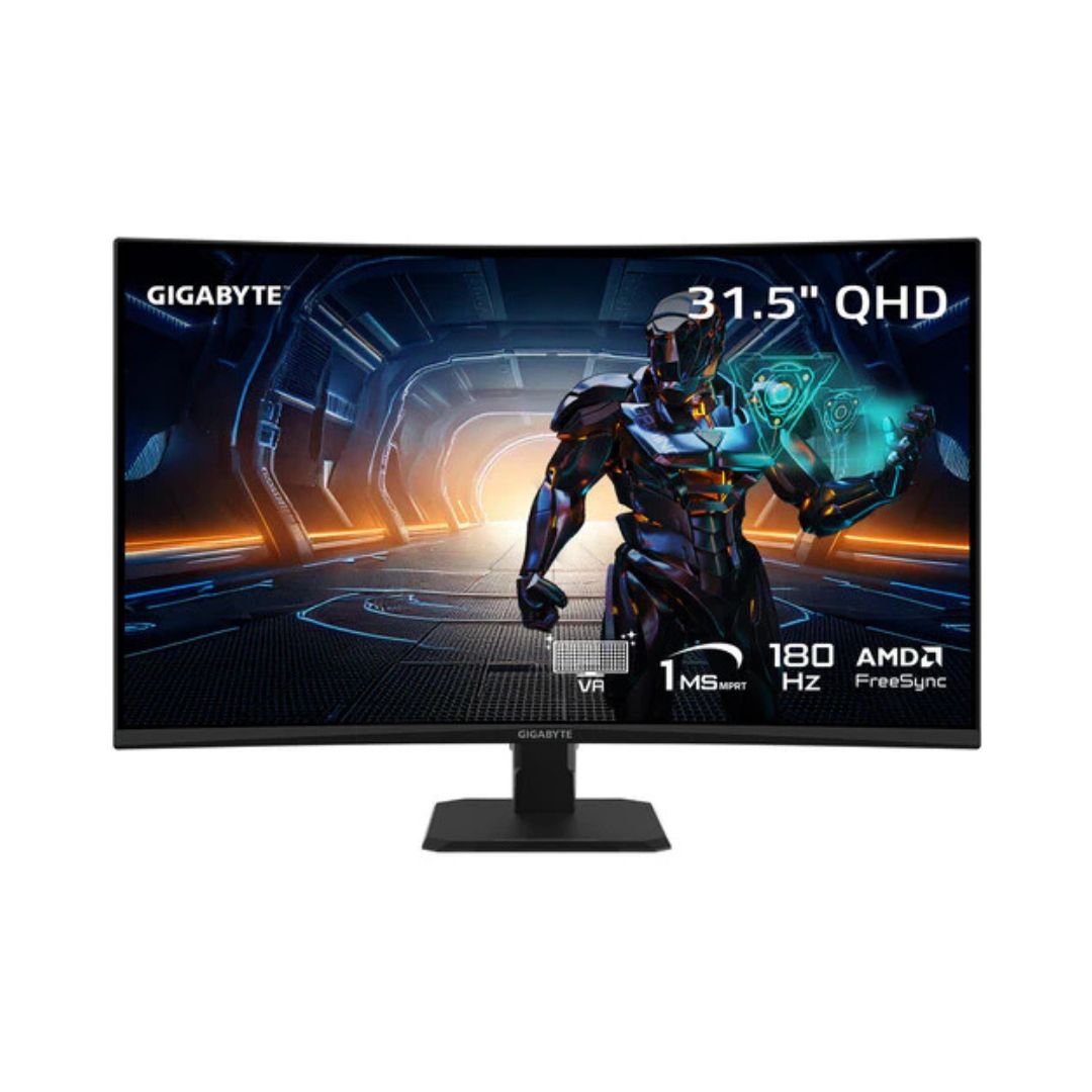 Gigabyte GS32QCA , 32 inch, 2K QHD (2560 x 1440) 1Ms 180Hz VA Curved, Gaming Monitor