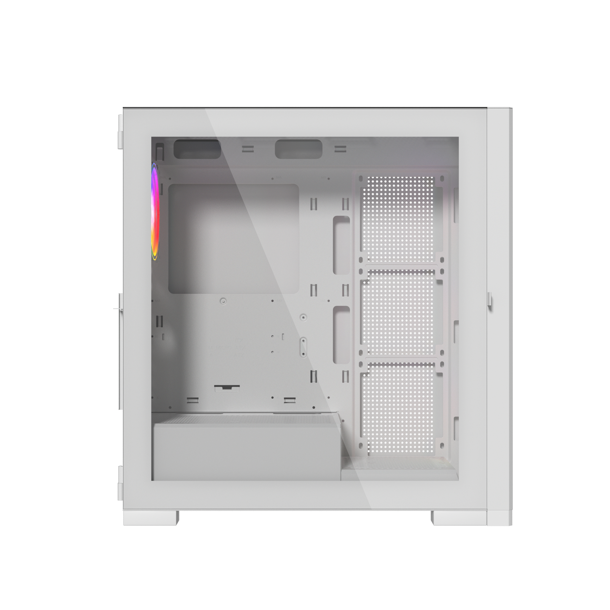 Raptor 290-XL ARCTIC HAWK RGB Mid Tower Case - White