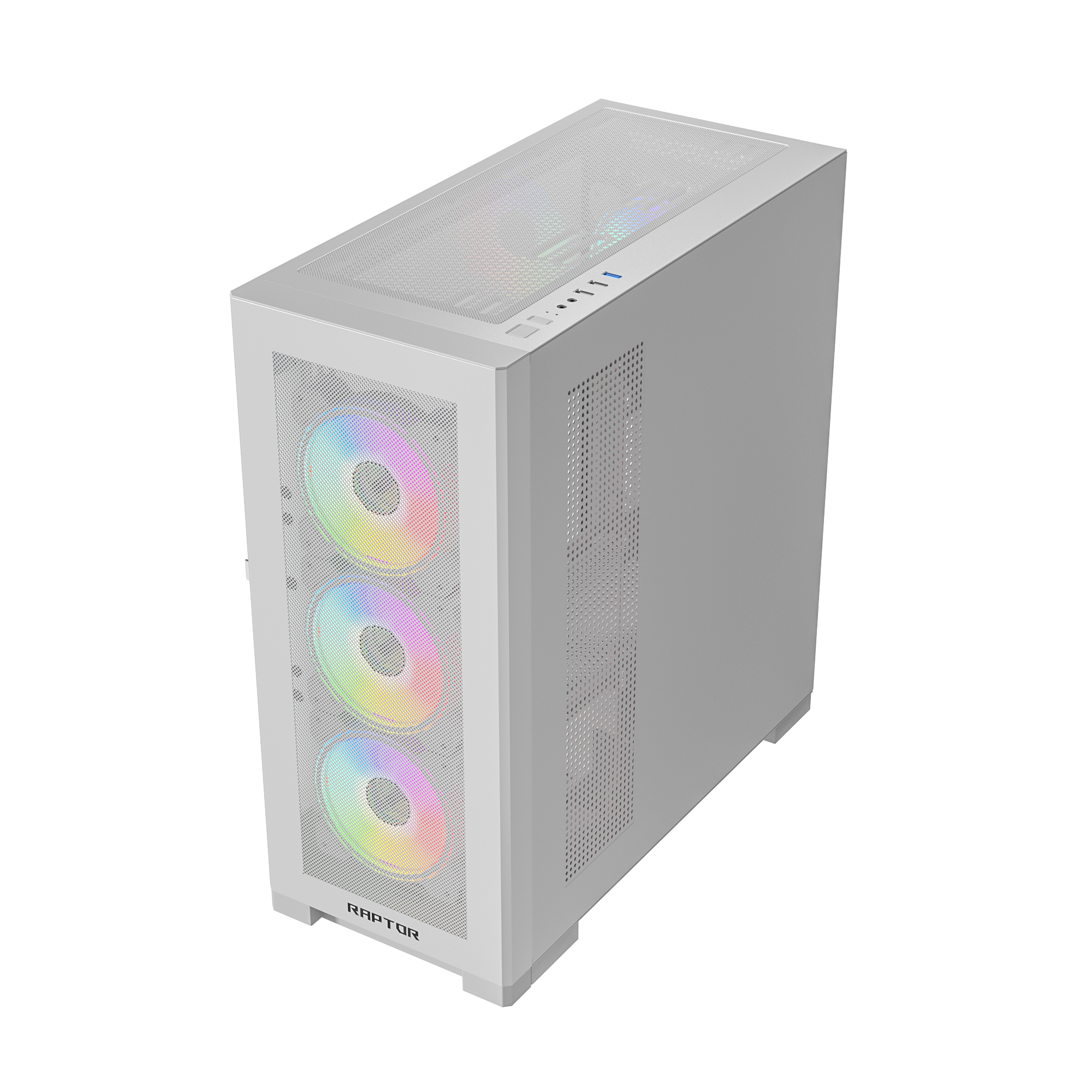 Raptor 290-XL ARCTIC HAWK RGB Mid Tower Case - White
