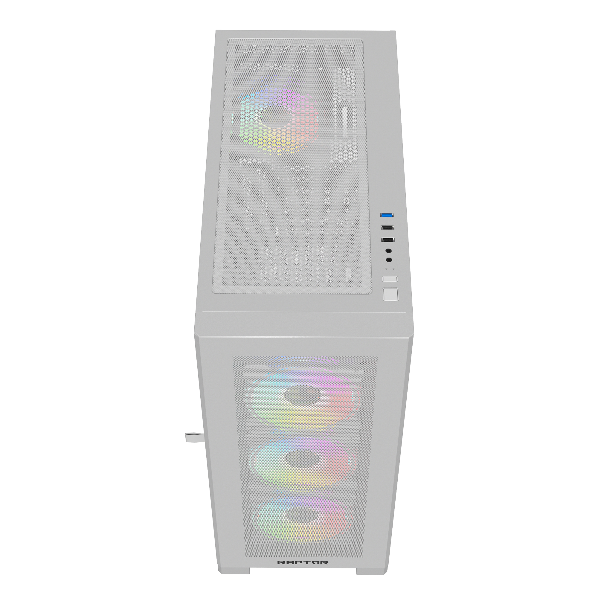Raptor 290-XL ARCTIC HAWK RGB Mid Tower Case - White