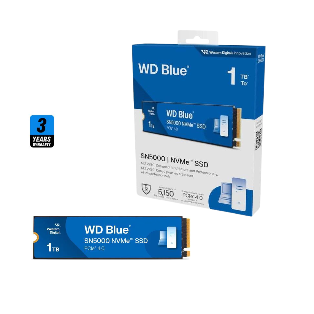 WD Blue SN5000 1TB , 5150MB/s M.2 NVME , PCIe 4.0