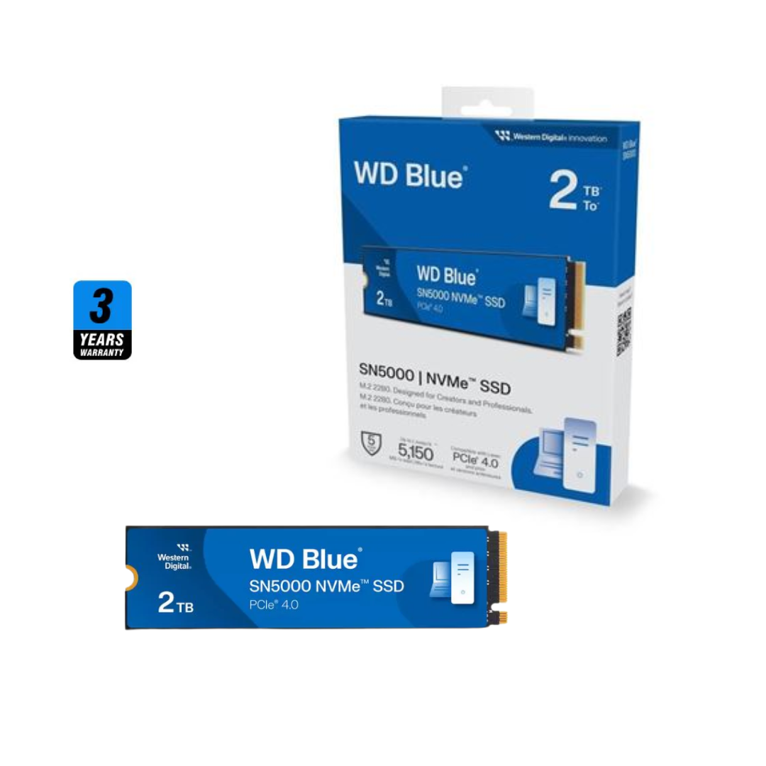 WD Blue SN5000 2TB , 5150MB/s M.2 NVME , PCIe 4.0
