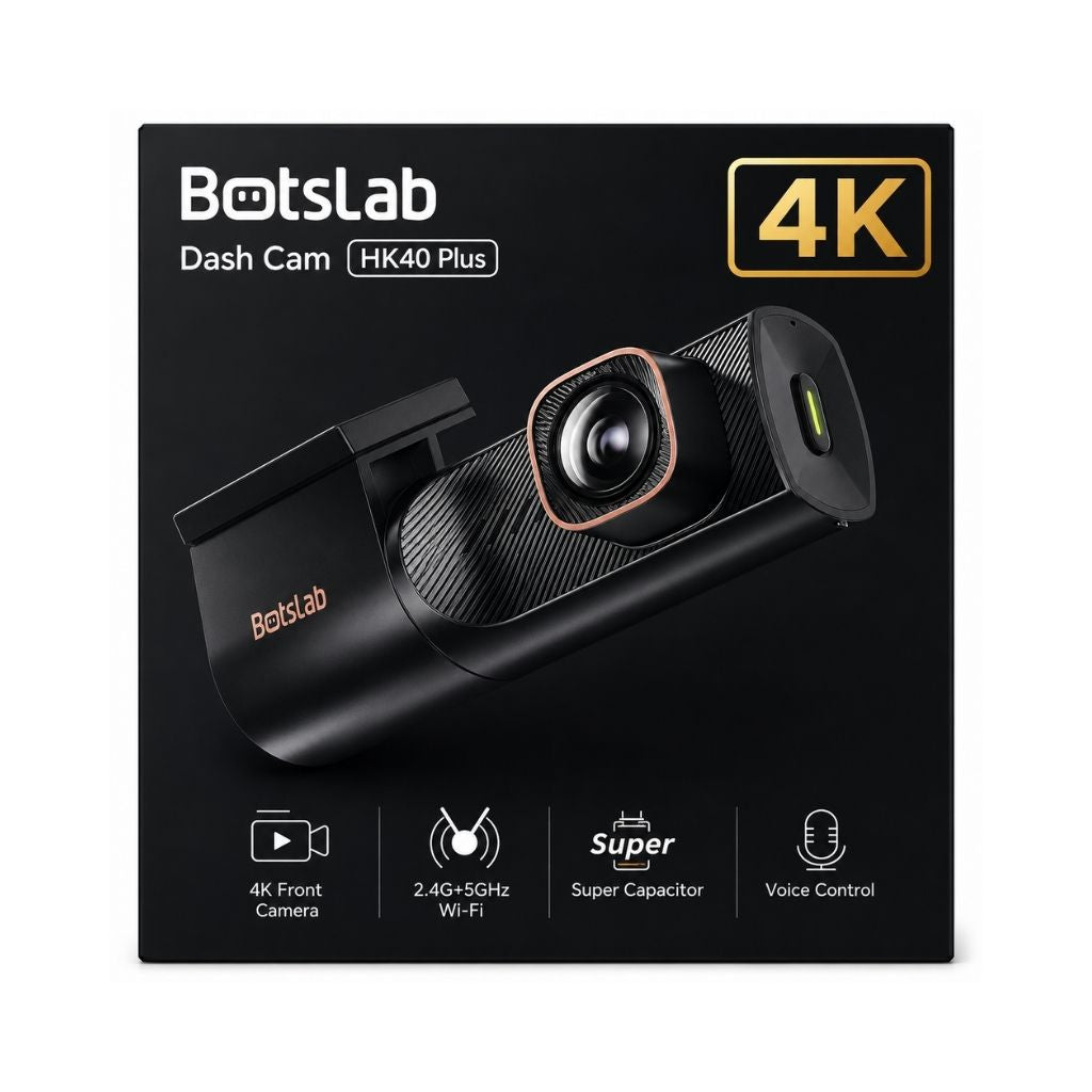 Botslab HK40 Plus 1-Channel Dash Cam — 4K Front, 150° Wide
