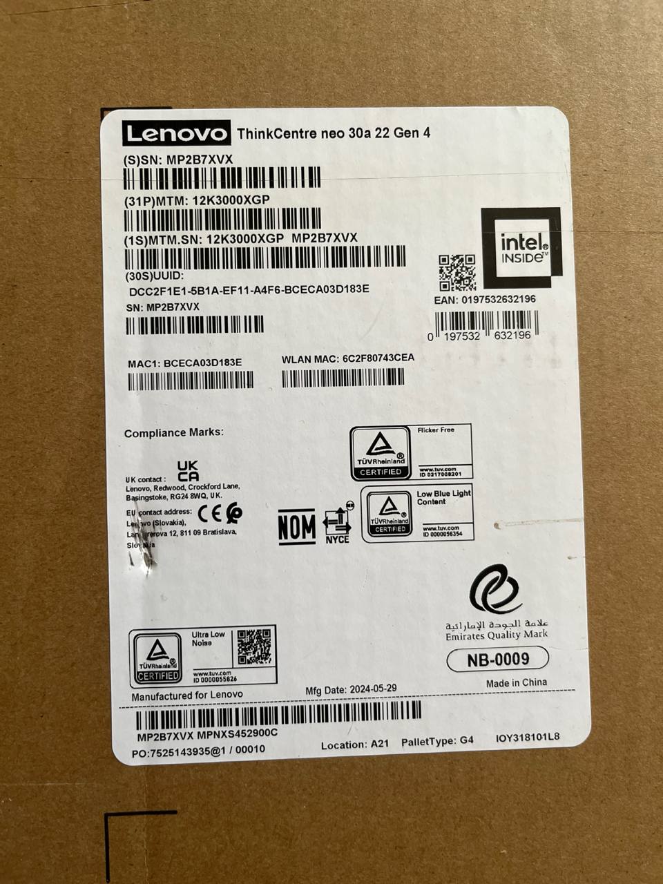 جهاز لينوفو ثينك سنتر 30A المتكامل (0XGP)، معالج إنتل كور i5-13420H، ذاكرة وصول عشوائي 8 جيجابايت، قرص صلب SSD بسعة 512 جيجابايت، معالج رسومات إنتل UHD، شاشة IPS عالية الدقة بالكامل مقاس 22 بوصة، لون أسود