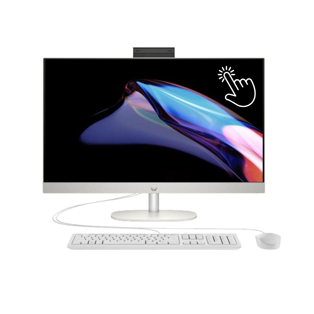 All In One HP 27-CR0008NE, Intel Core i7-1355U, RAM 16GB, SSD 1TB, Intel® Iris® Xᵉ Graphics, 27 FHD Touch IPS, Shell white