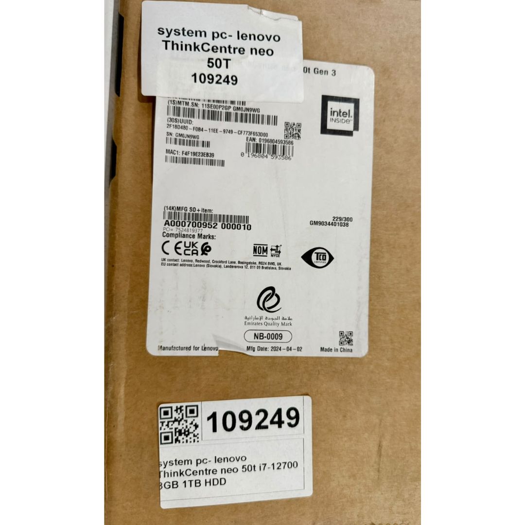 Lenovo ThinkCentre neo 50t Gen 3 i7-12700 | Desktop PC in Iraq