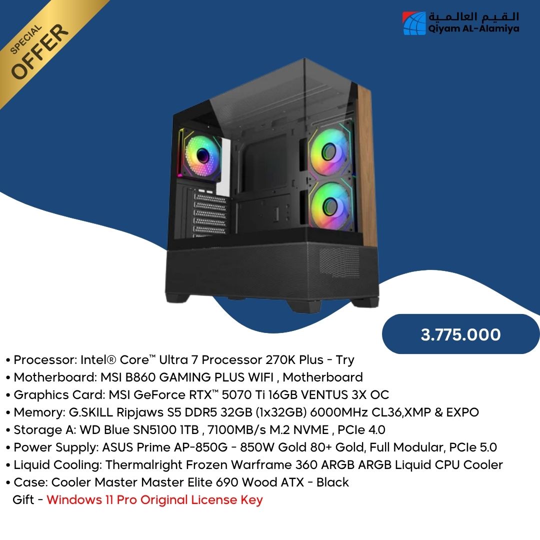 Pc Build  Ultra 270K Plus , RTX 5070 Ti 16GB