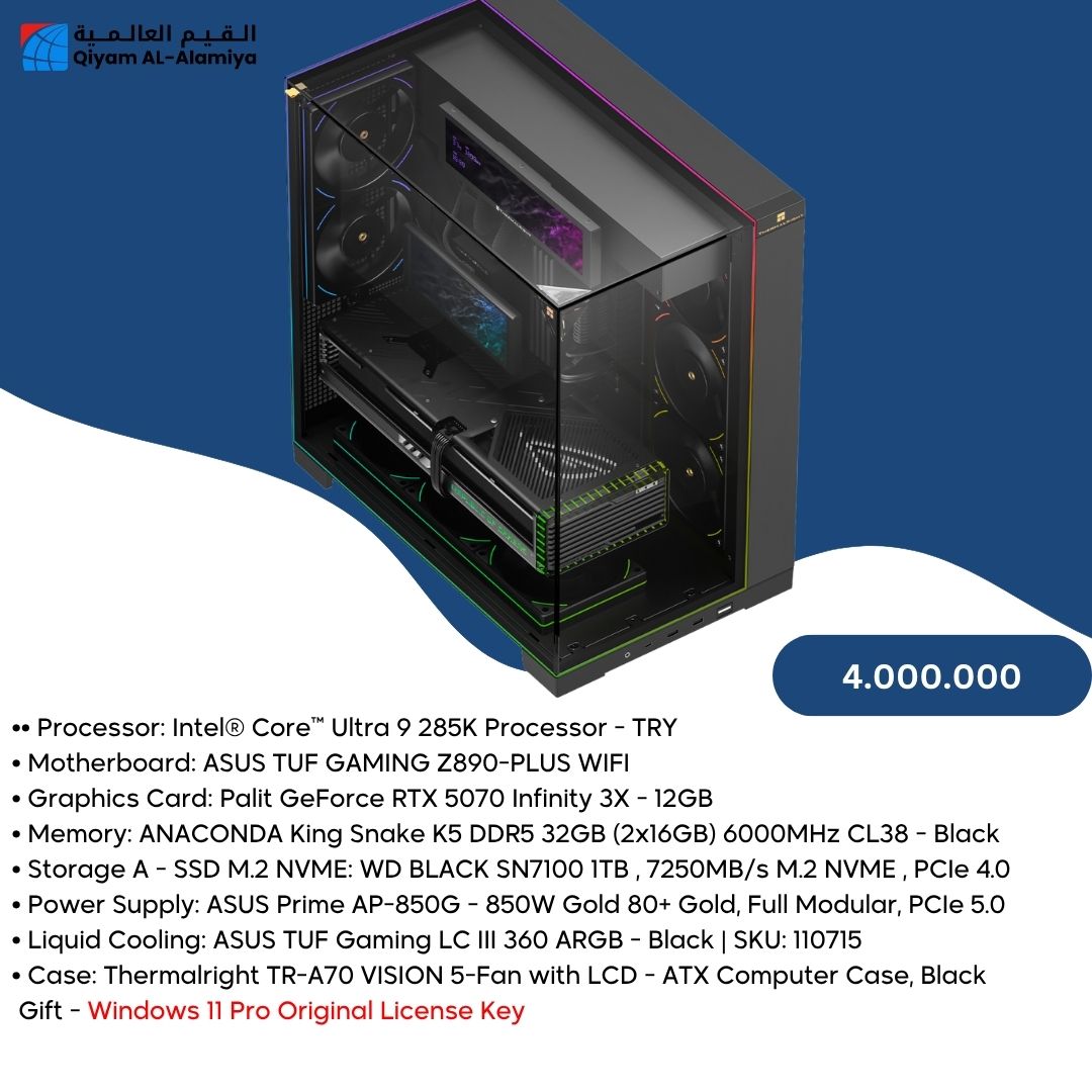 Pc Build Ultra 9 285K , RTX 5070 12GB