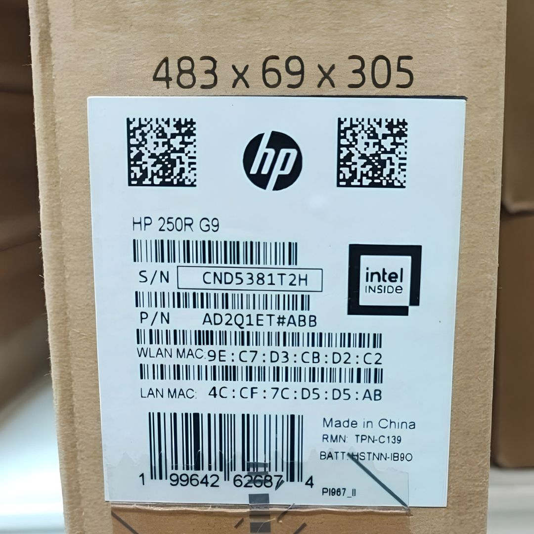 HP 250R G9, Intel Core 7-150U, RAM 16GB, SSD 512GB, Intel Graphics, 15.6 Inch FHD IPS, Dark Ash Silver