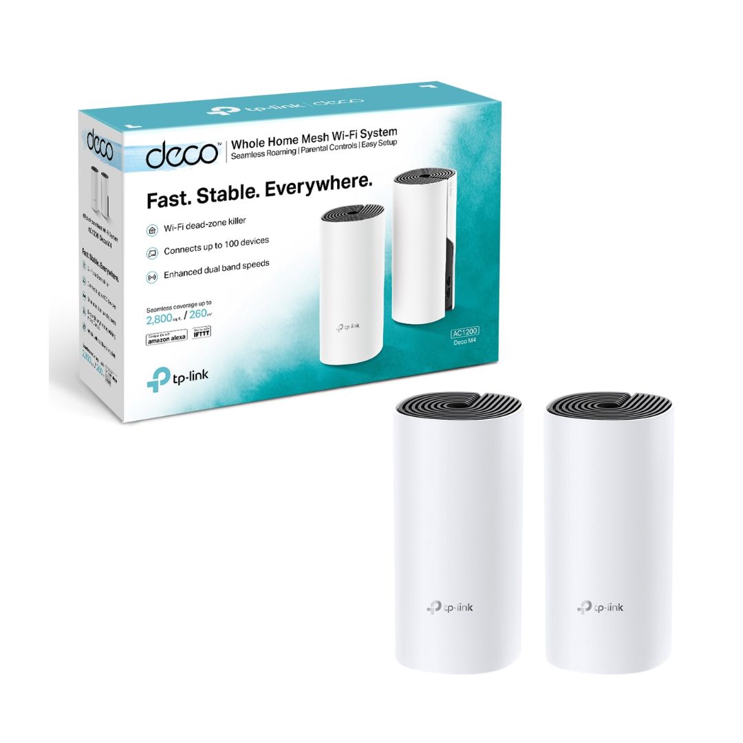 TP-Link Deco M4 AC1200 Whole Home Mesh Wi-Fi System 2-Pack