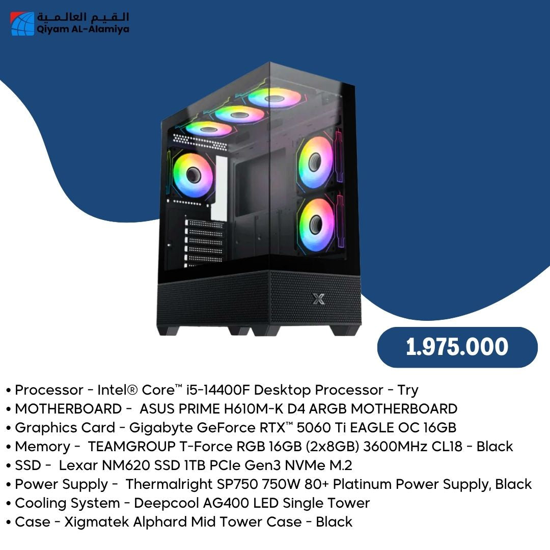 Pc Build intel i5 14400F, RTX 5060 Ti 16GB