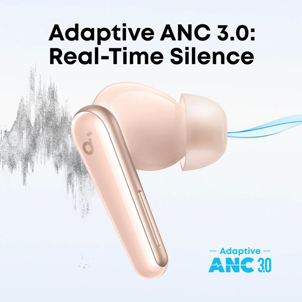 سماعات الأذن Anker Soundcore Liberty 5 المانعة للضوضاء - وردي