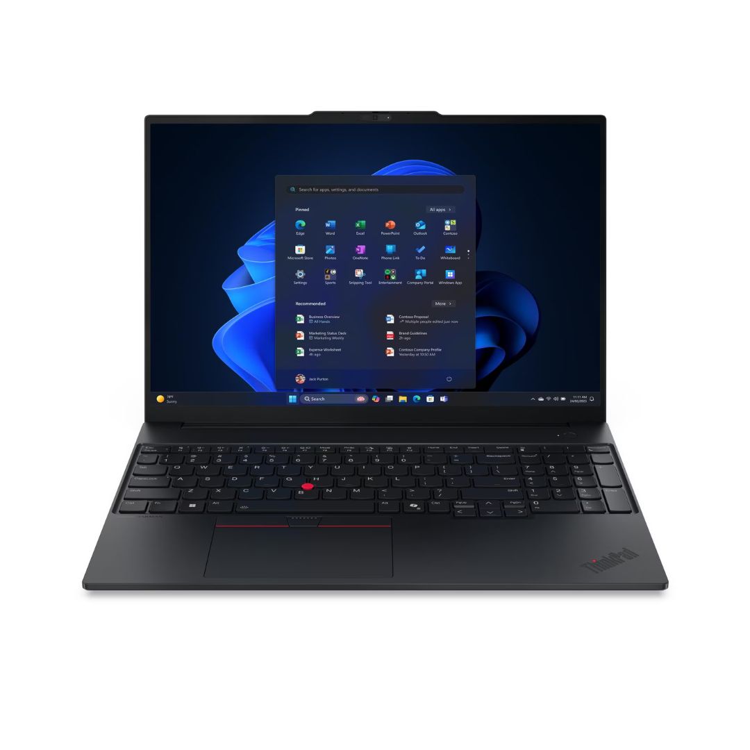 Lenovo ThinkPad E16 - (5NGR) Ultra 7-255H، 16 جيجابايت، 512 جيجابايت، رسومات Intel®، شاشة WUXGA IPS مقاس 16 بوصة، أسود