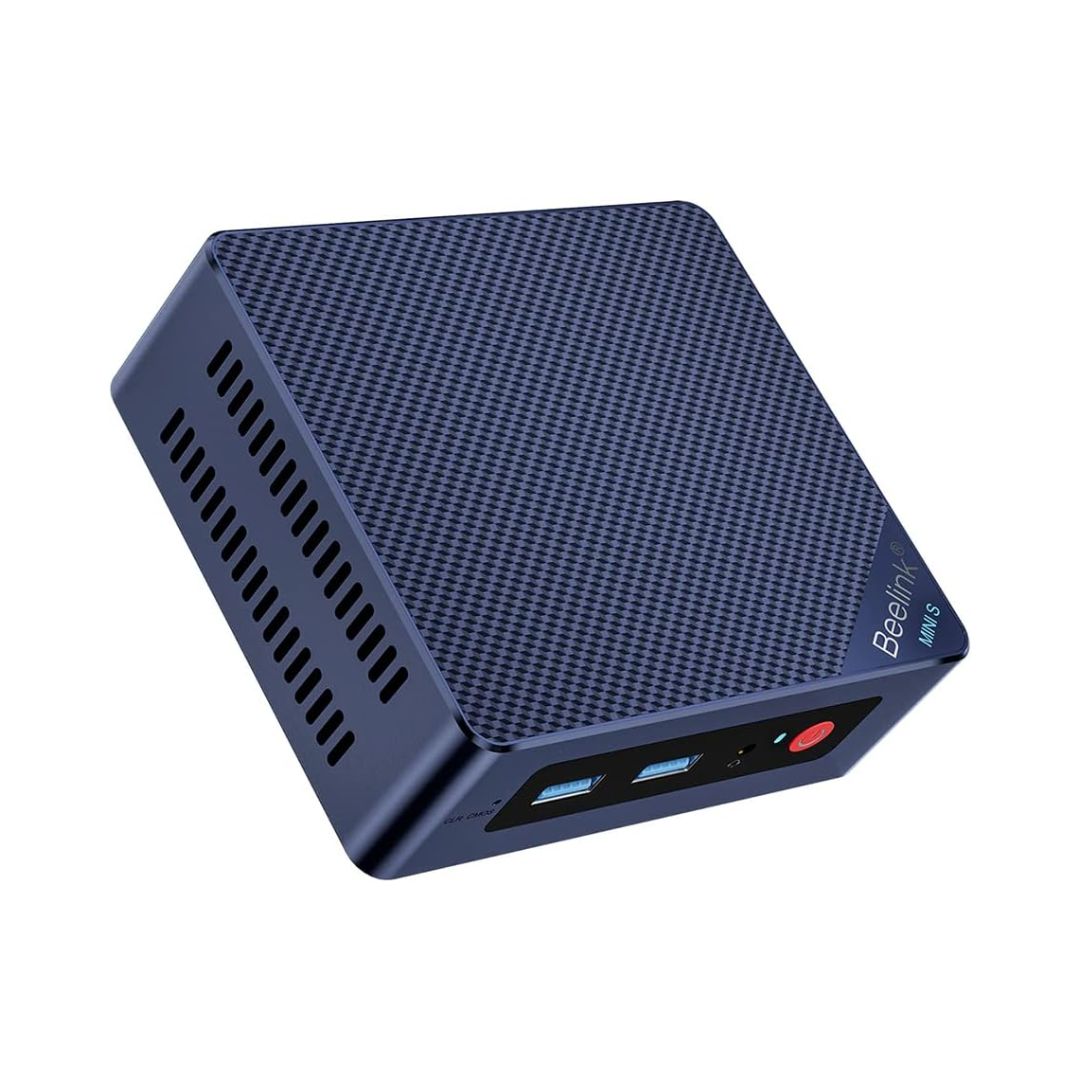 جهاز كمبيوتر صغير Beelink 12th Generation PRO Mini S، معالج Intel Alder Lake N100، ذاكرة وصول عشوائي (RAM) 16 جيجابايت، قرص صلب (SSD) 500 جيجابايت، رسومات Intel UHD