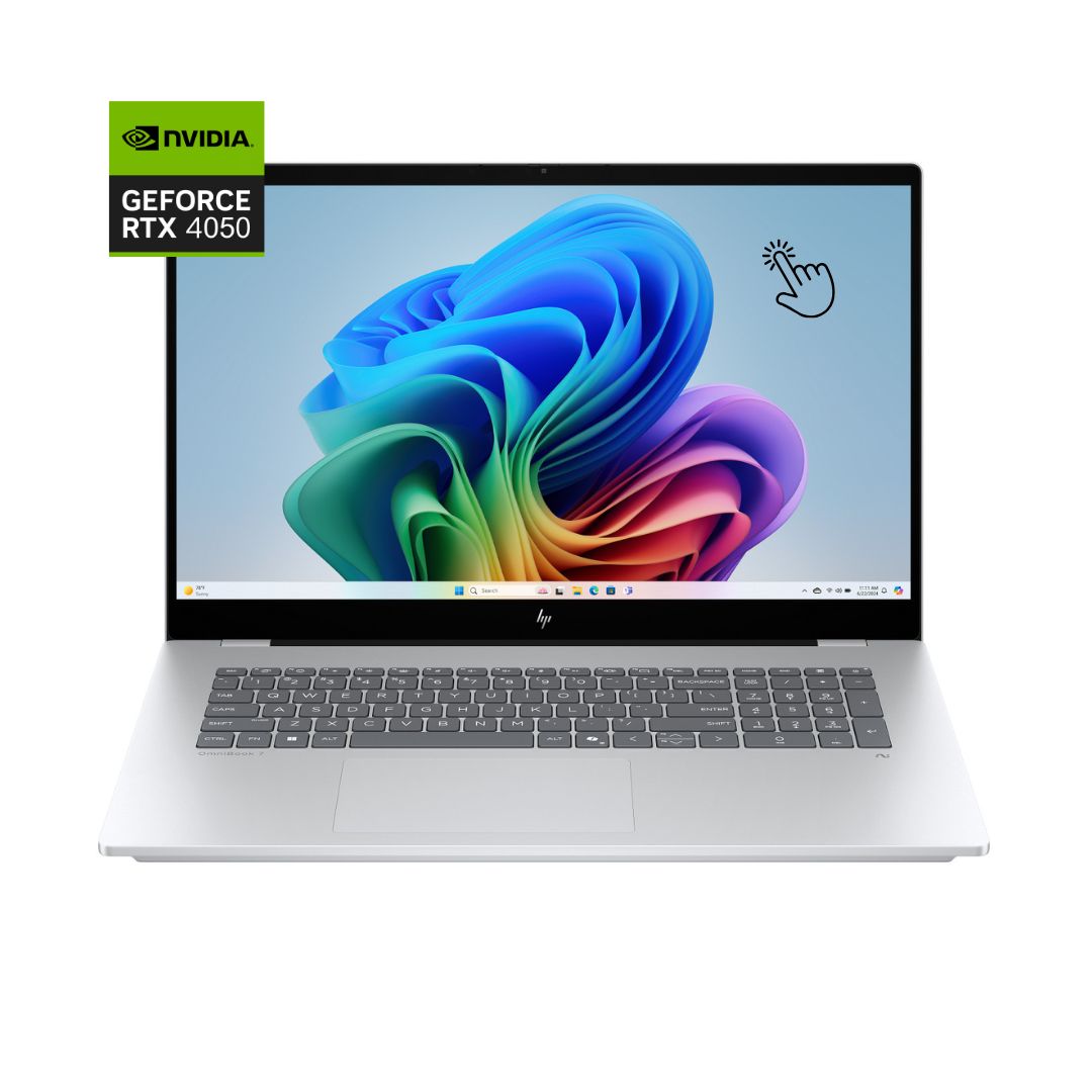 HP OmniBook 7 AI 17T-DC000 - Ultra 7-258V, RAM 32GB, SSD 1TB, RTX 4050 6GB, 17.3 Inch FHD IPS Touch, Silver