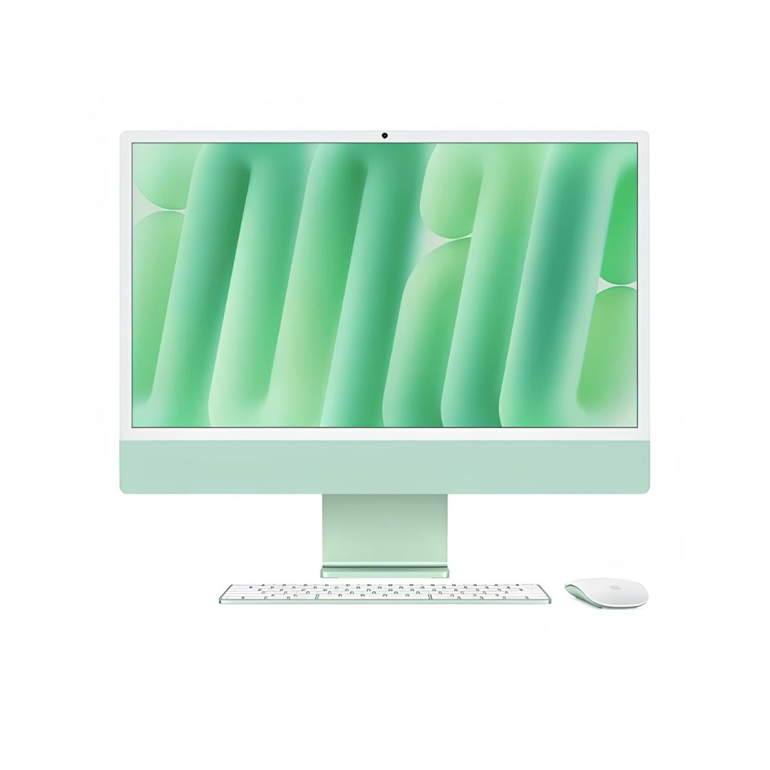Apple iMac 24 MQRK3AB/A - A2873, M3 (8 نوى), ذاكرة وصول عشوائي 8 جيجابايت, قرص صلب 512 جيجابايت, معالج رسومات (10 نوى), شاشة Retina مقاس 24 بوصة بدقة 4.5K, فضي