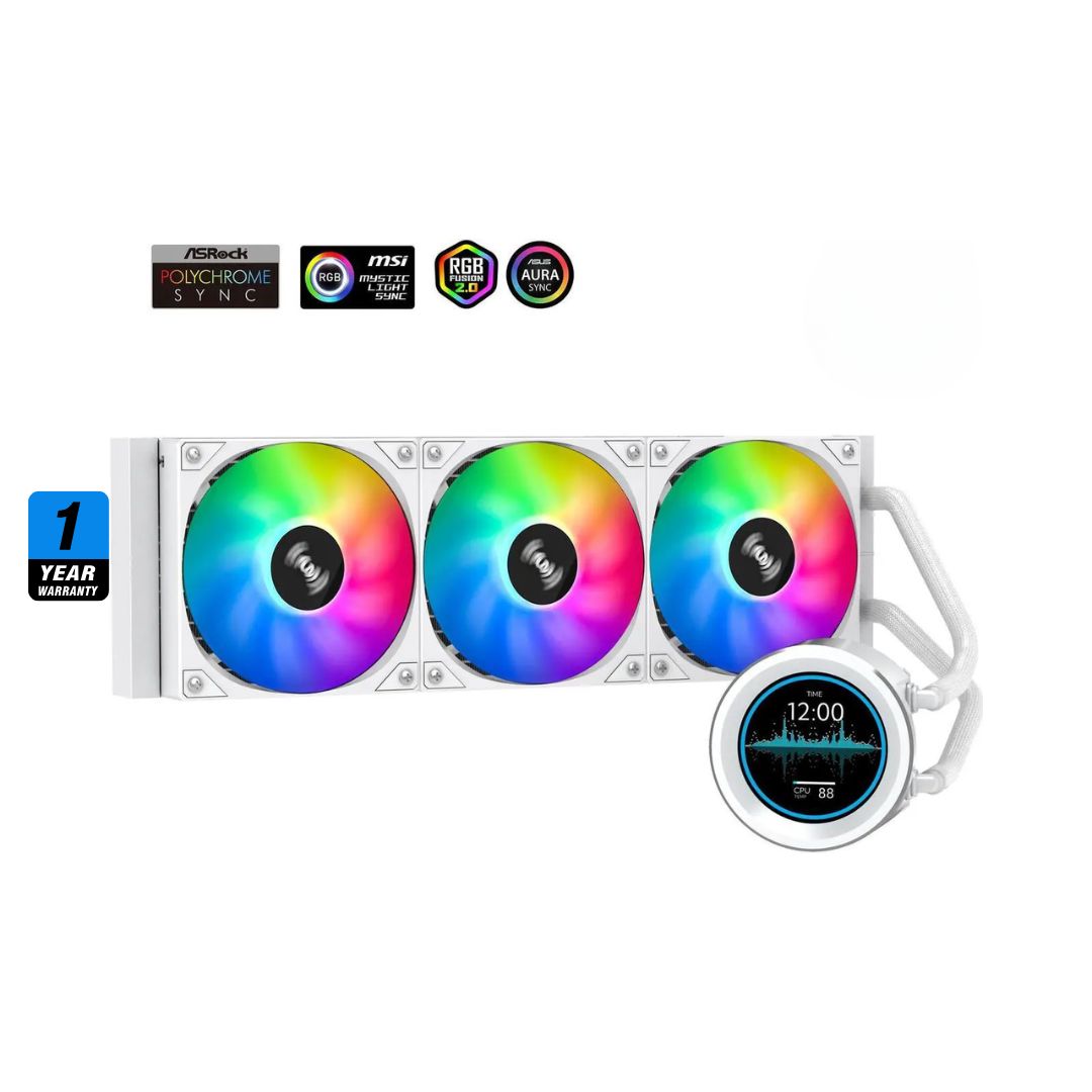 SAMA SM360 PRO ARGB Liquid CPU Cooler - White