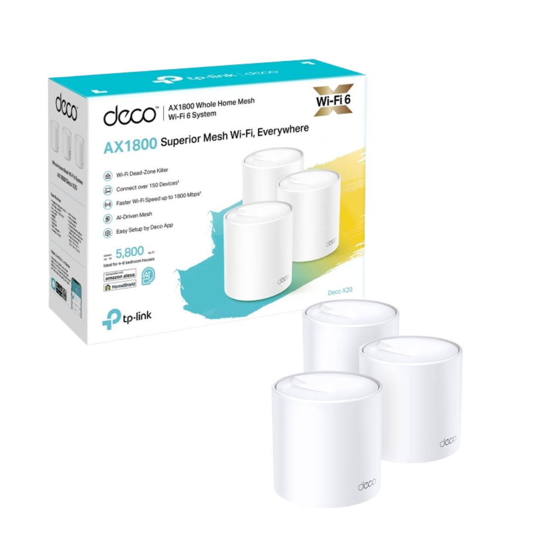 TP-Link Deco X20 | AX1800 Mesh Wi-Fi 6 System 3-Pack in Iraq