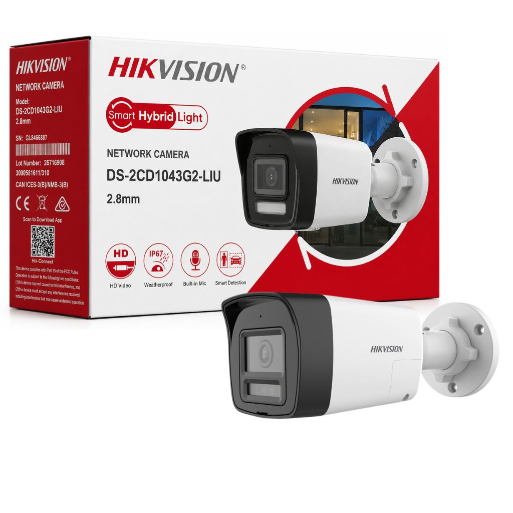 HIKVISION 4mp(ip)  1080  DS-2CD1043G2-LIU Audio  2.8 mm Outdoor