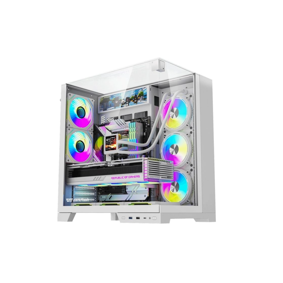 DarkFlash TH285 Plus - Computer Case, White