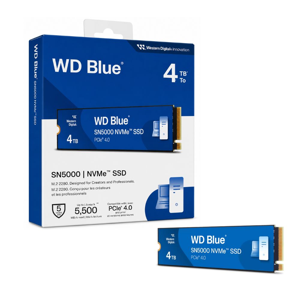 WD Blue SN5100 4TB, 7100MB/s M.2 NVME, PCIe 4.0