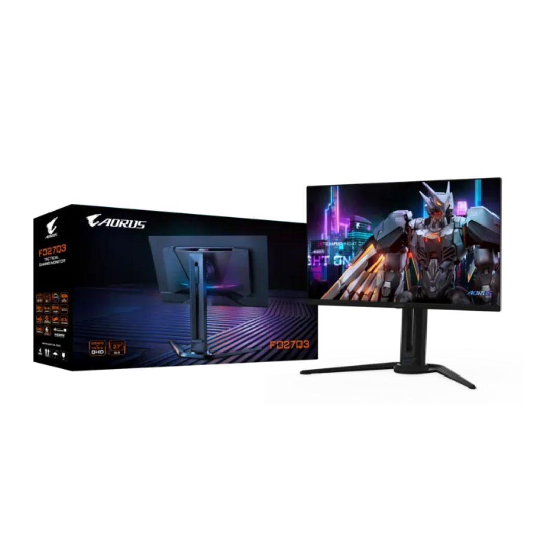 Gigabyte AORUS FO27Q3, 27 inch , 2K (2560 x 1440) 0.03Ms 360Hz QD-OLED Flat, Gaming Monitor