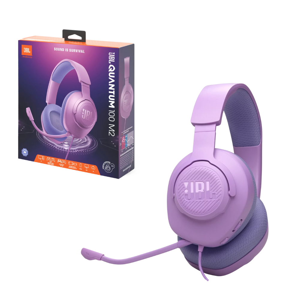 سماعات ألعاب سلكية JBL Quantum 100M2 - بنفسجي