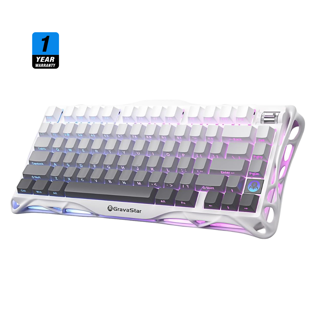 Gravastar Mercury K1 Gaming Keyboard - Gradient White