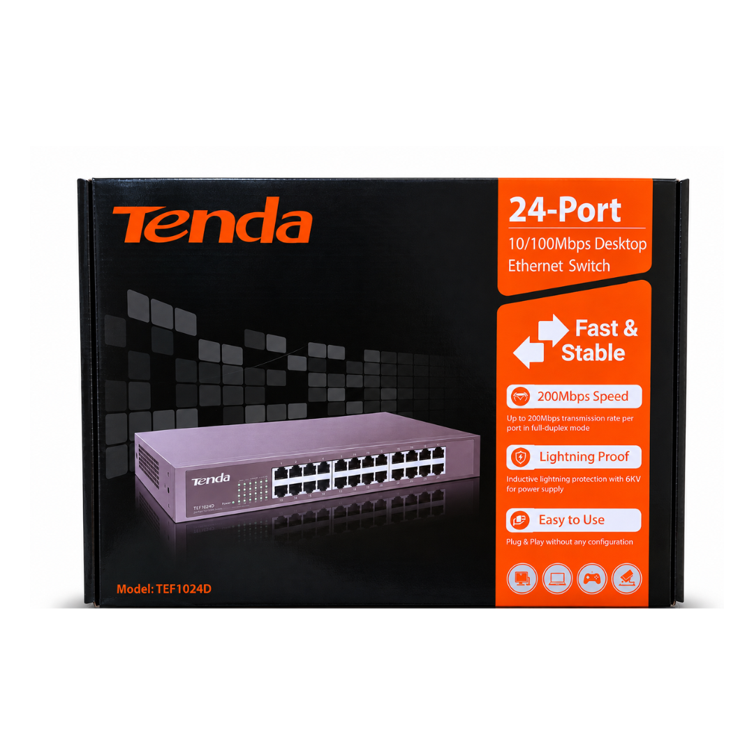 Tenda TEF1024D 24-Port 10/100Mbps - Ethernet Network Switch