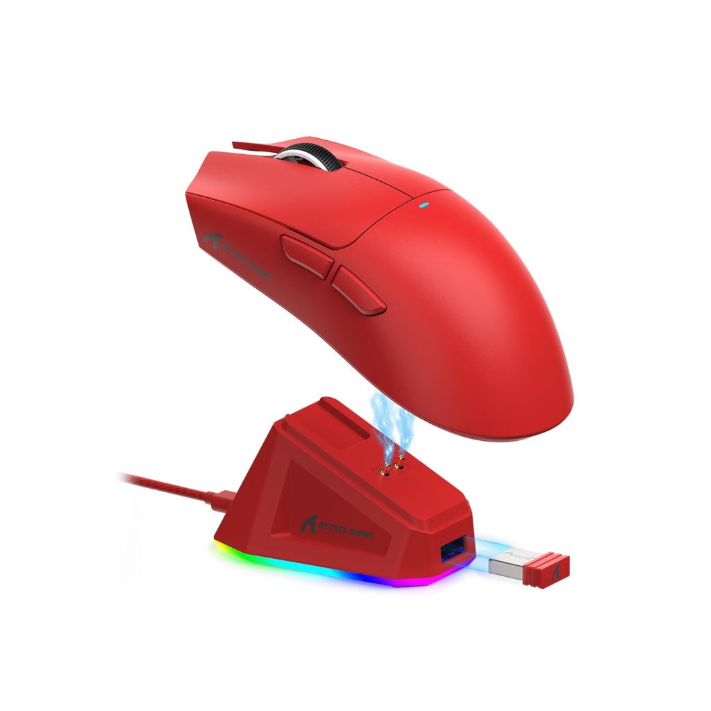 Attack Shark X11 Ultra Wireless Gaming Mouse | 26000 DPI Red in Iraq