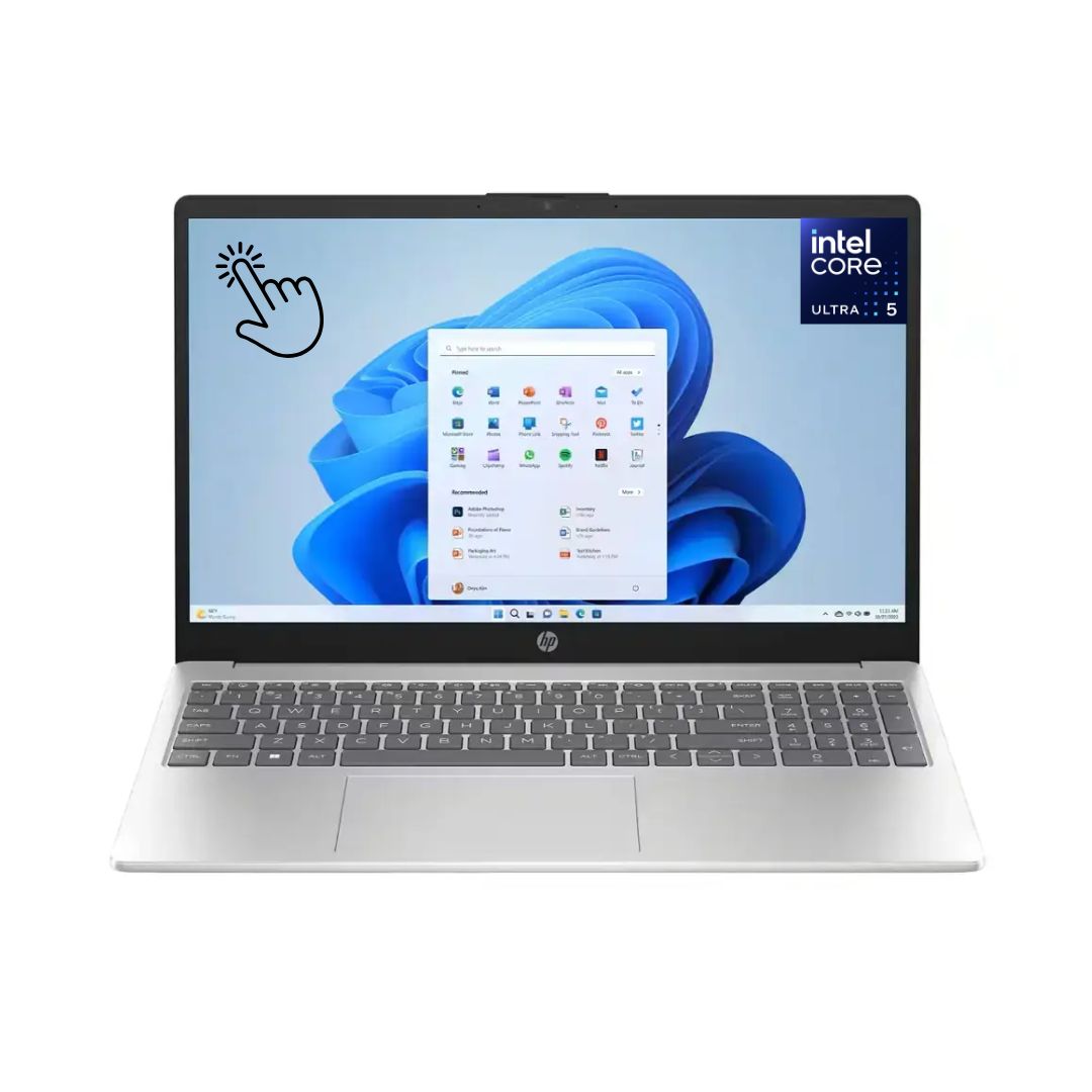 HP 15-FD0154WM, Ultra 5-125H, RAM 8GB, SSD 512GB, Intel Graphics, 15.6" FHD, touchscreen Silver