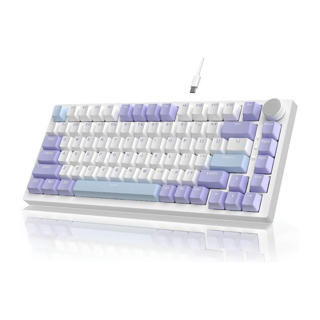 AJAZZ AK820 - Mechanical Keyboard, Sea Salt Switch, Blue/White/Purple