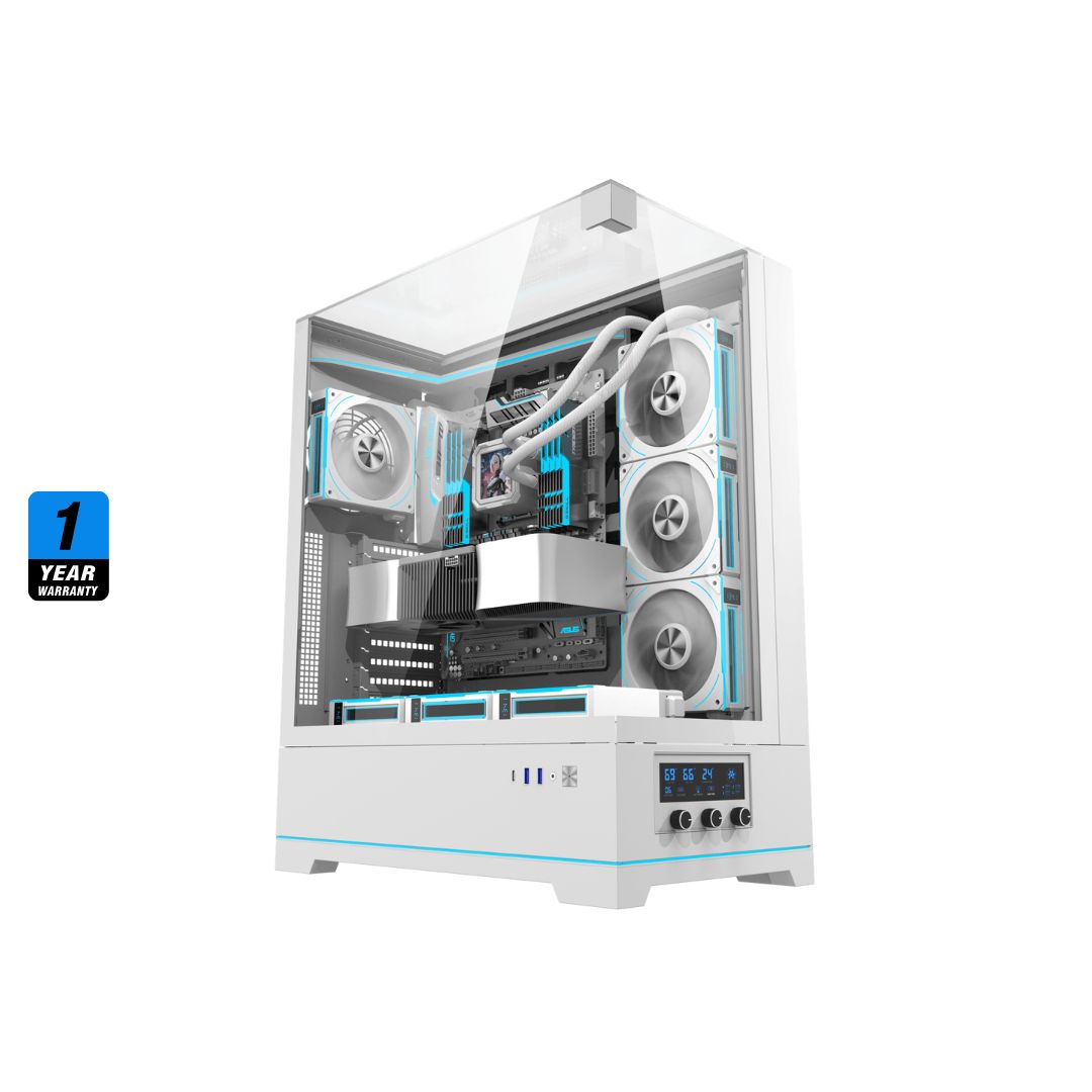 DarkFlash DY450L Pro Mid Tower Case - White