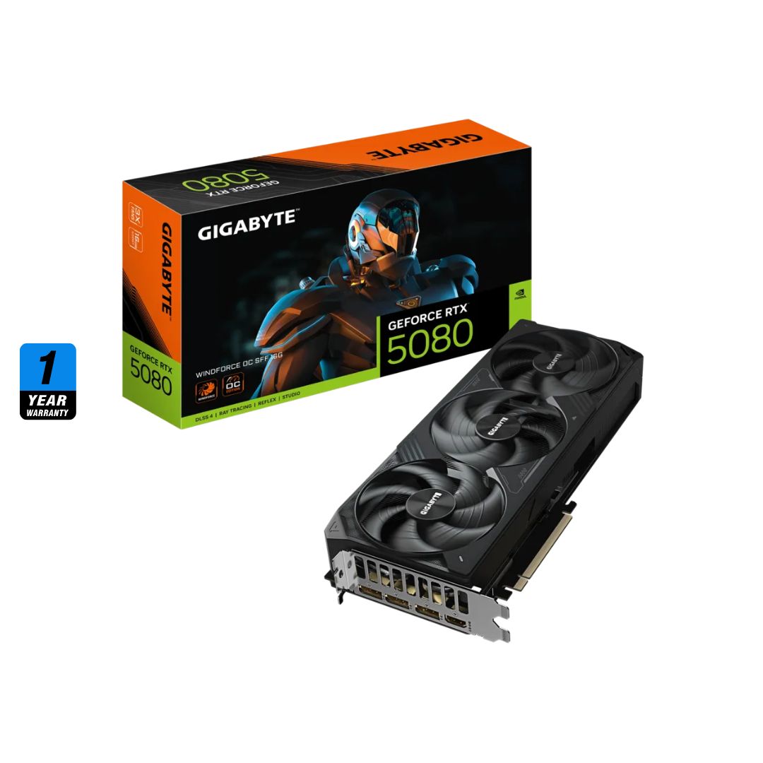 Gigabyte RTX 5080 WINDFORCE OC SFF 16GB | Compact Blackwell GPU – Iraq