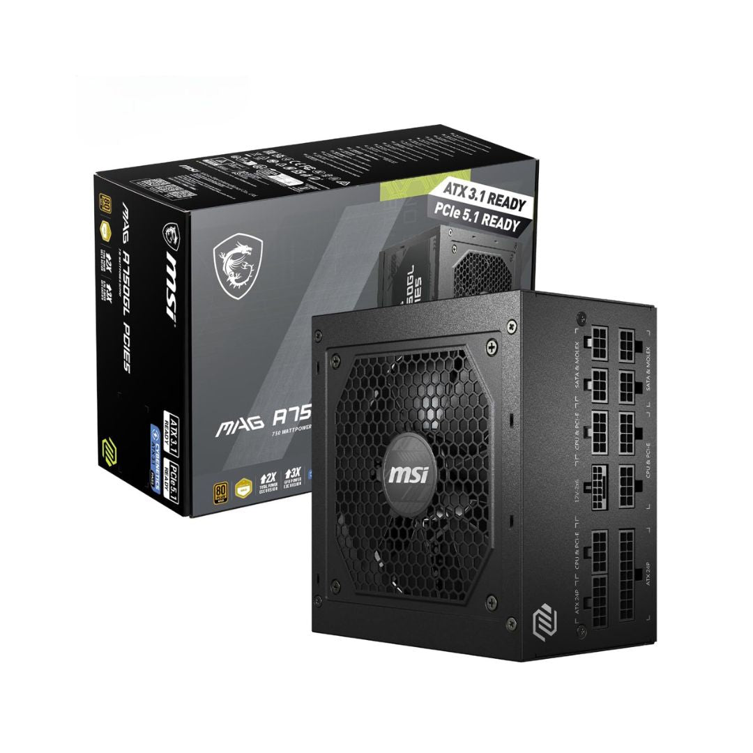MSI MAG A750GL 750W PLUS Gold full modular - PCIE5, Power Supply