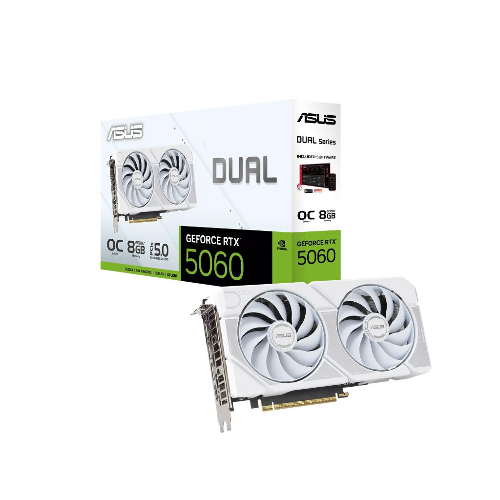 ASUS Dual RTX 5060 OC White 8GB GDDR7 128-bit in Iraq